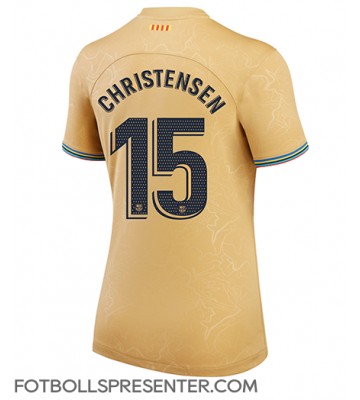 Barcelona Andreas Christensen #15 Borta Matchtröja Dam 2022-23 Kortärmad